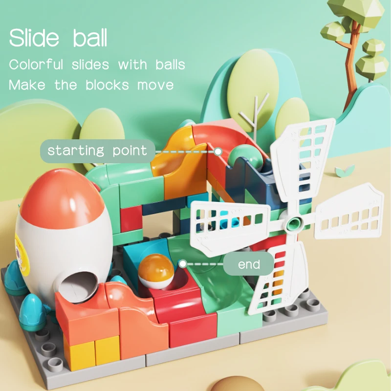 Space Orbit Ball Building Blocks Model Toys 71PCS Track Bricks Block Series Kids Creative Large Building Blocks Toy