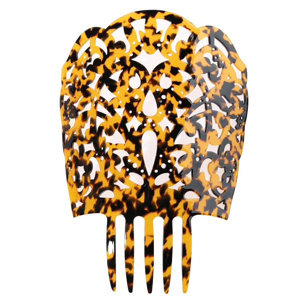 Hollow Out Women Fork Flamenco Spanish Style  Acetate Hair Combs Insert Style Combs for Hair Decoration  KN-hc203