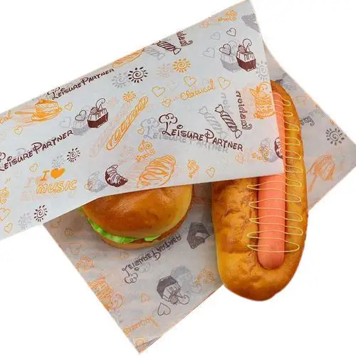 custom printed wax sandwiches fast food