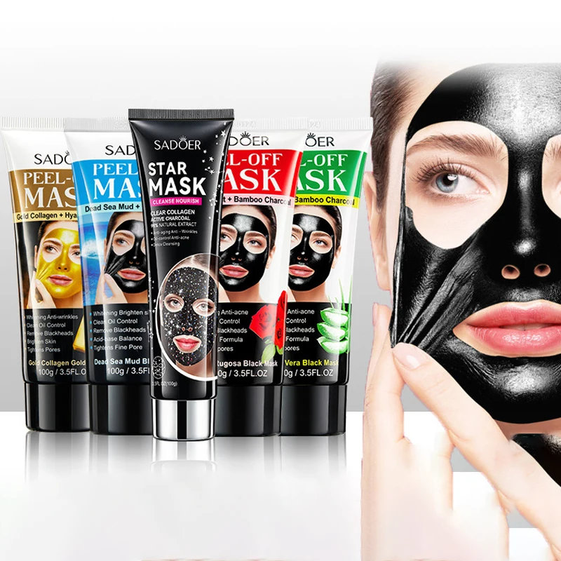 100g SADOER Starry Sky Face and Body Mask for Blackhead Acne Removal Deep Cleaning Multi-Style Adsorption Peel off Face Mask