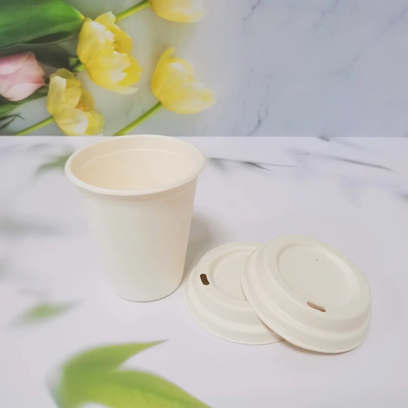 Disposable Sugarcane Bagasse Drinking Coffee Cup 8oz 12oz 16oz Bagasse ...