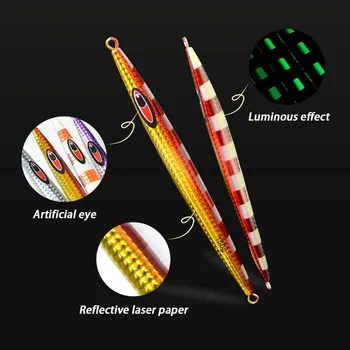 Cross-Border Hot-Selling 3D Printed Luminous Iron Plate Fast-Sinking Artificial Hard Bait Fish Sea Boat Fishing Tuna Mackerel – Hard Lure – view 4