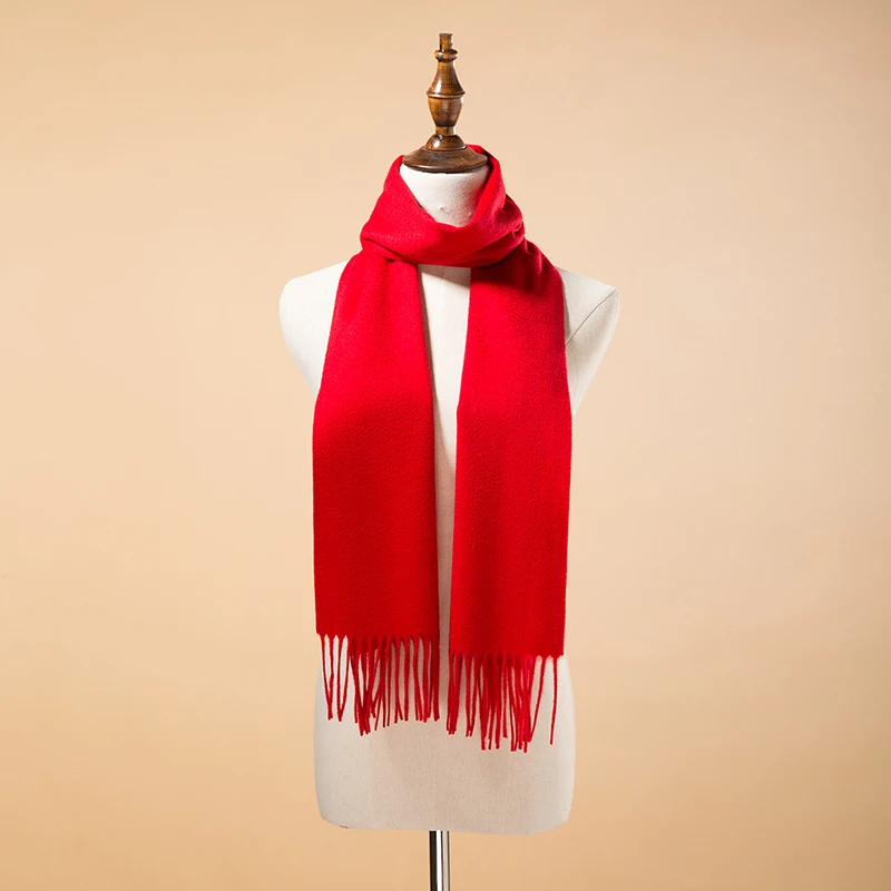 Factory  in Stock Winter New Arrival 100% Pure Cashmere Scarf Solid Italian Woven Grey Cashmere Shawl Luxury Warm Women Scarf