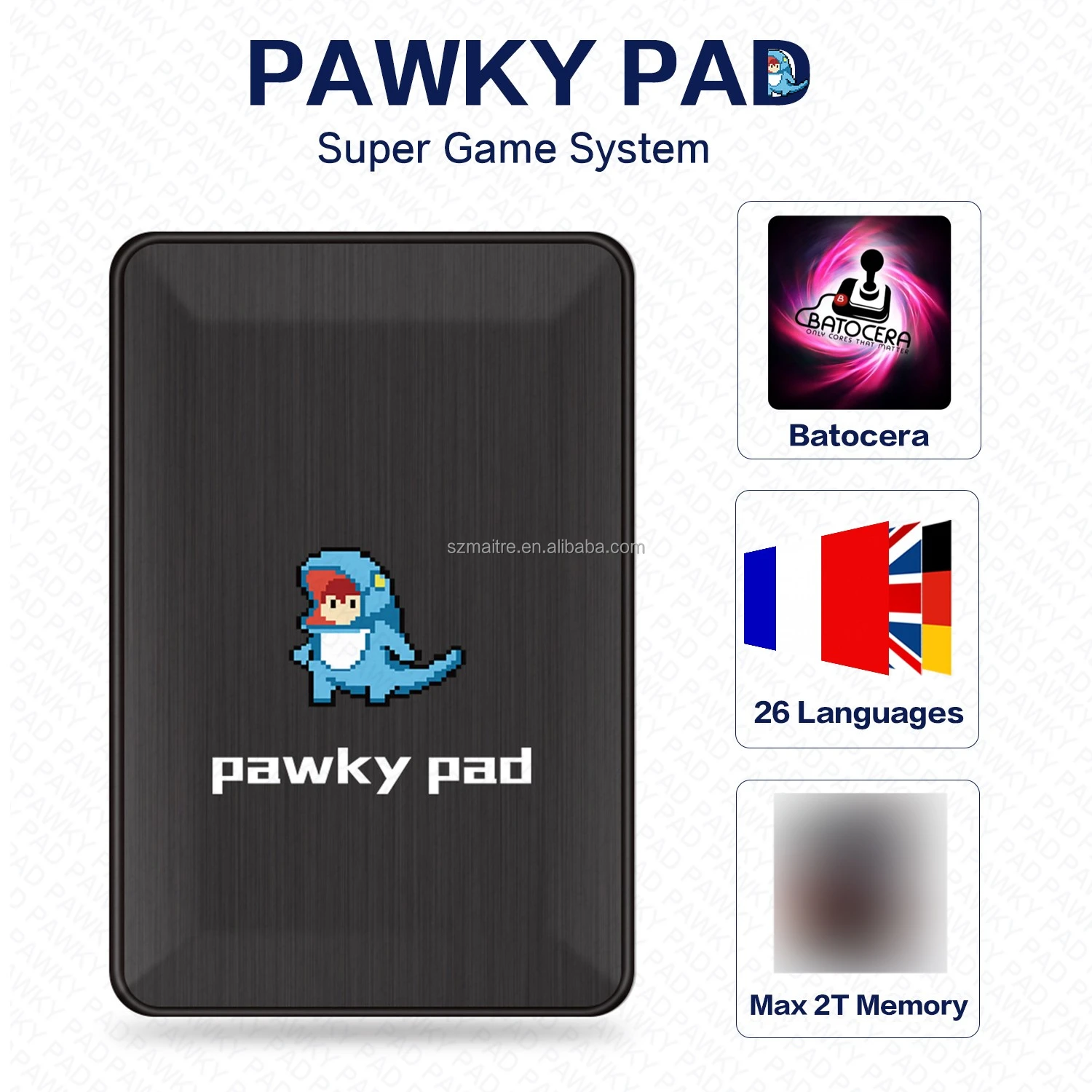 Pawky Pad Game Console - 2TB Memory, 60,000 Games, Wireless