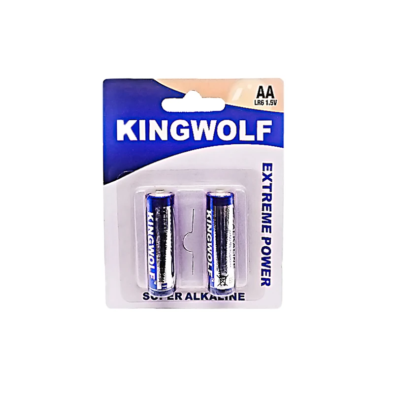 King Wolf 1.5v am3 lr6 2000mah aa alkaline battery for torches