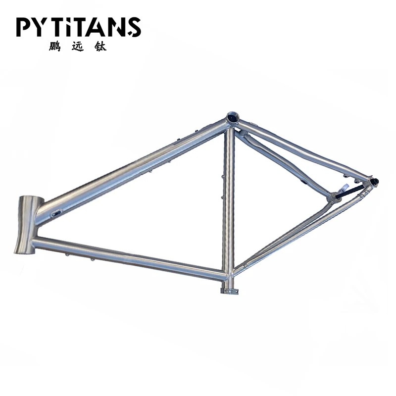 Factory Wholesale Support Customization Titanium Alloy Grovel Bicycle Frame by  Pytitans