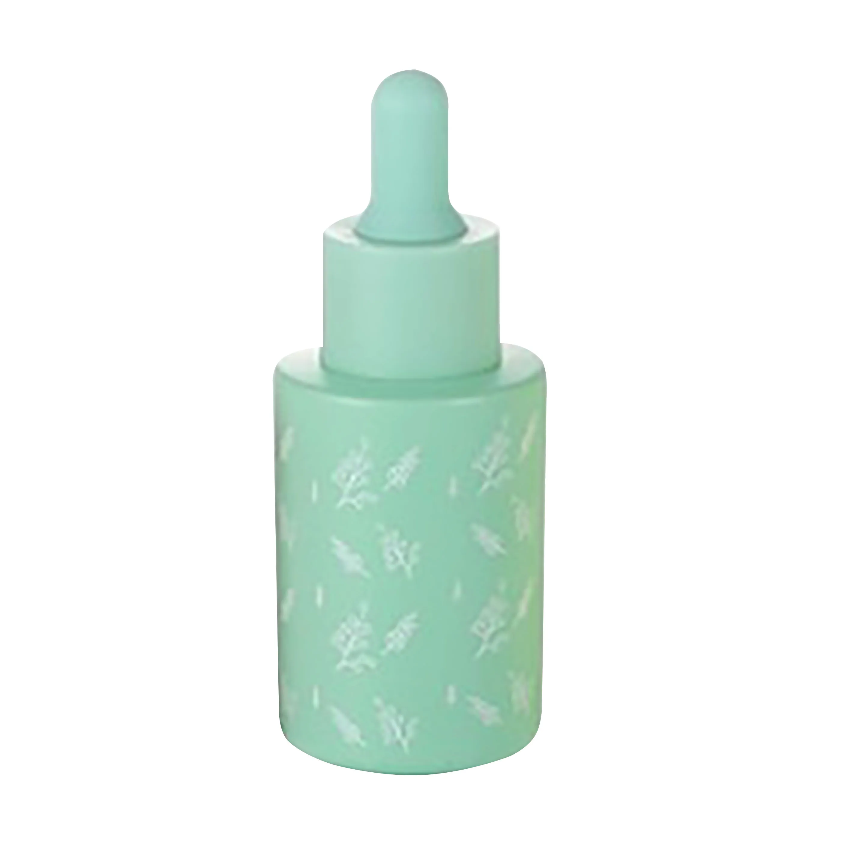 Macaron contagocce smerigliato con spalla piatta spray stampa a colori flacone cosmetico in vetro per olio essenziale con contagocce