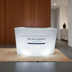 Illuminated Indoor Colorful RGB Rechargeable Led Bar Table for Event Party