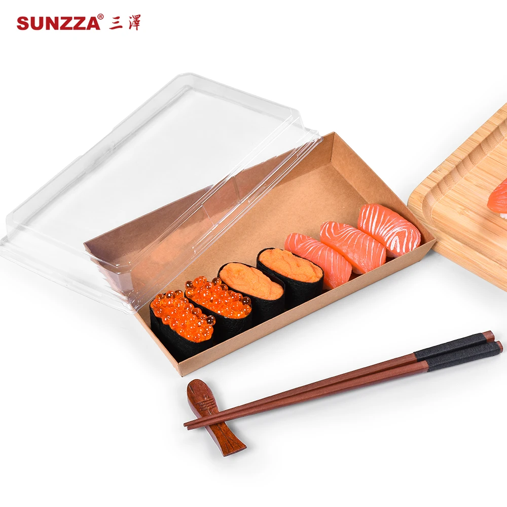 Sunzza Package Customize Logo Paper Food Packaging Sandwich Sushi Takeaway Box