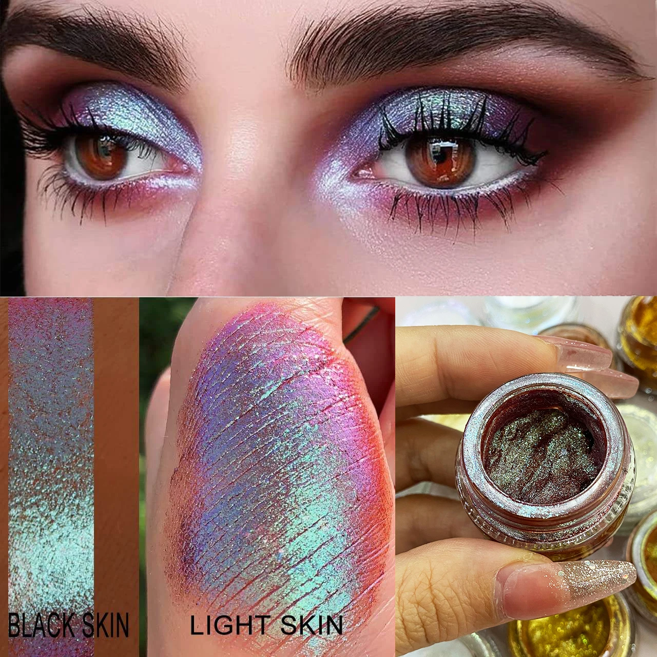 Wholesale Iridescent Highly Pigmented Eyeshadow Private Labeling