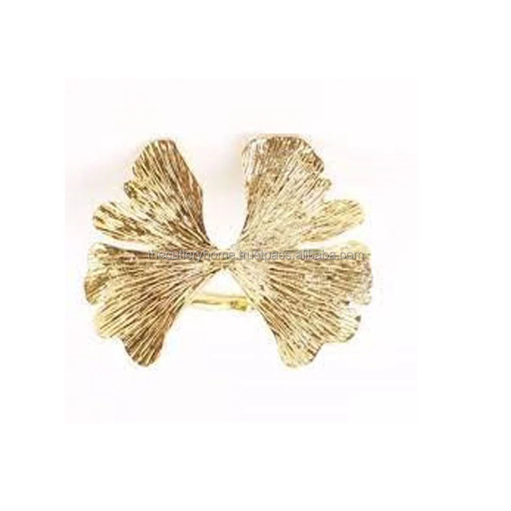 Brass Gold Finished Rooster Embossed Design Engraved Napkin Ring Tableware Decorative Accessories Royal Gold Napkin Ring