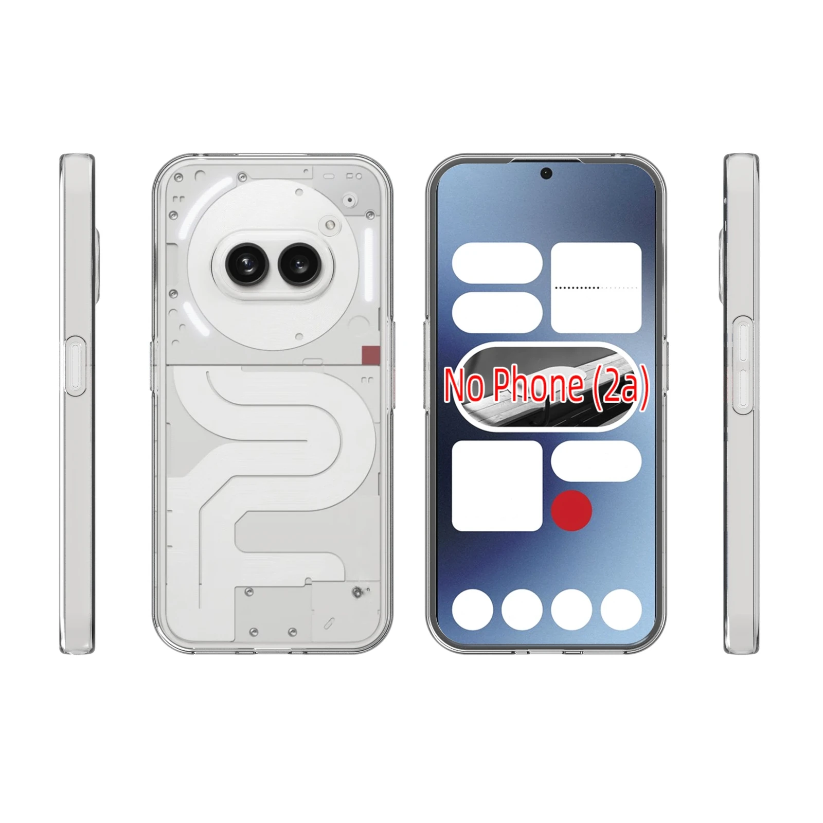 Custodia per phone 2A/2A Plus Protettiva TPU Morbido Transparent Case Rigida per PC Resistente ai Graffi Antiurto Custodia per phone 2A Protection