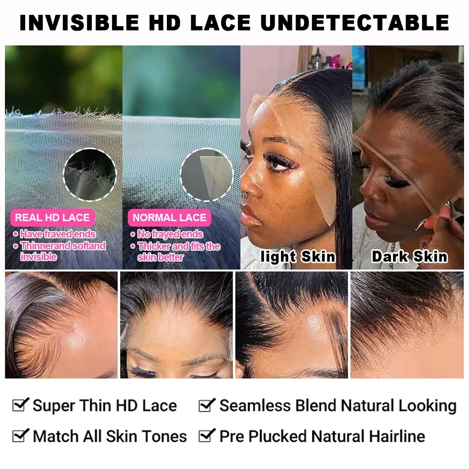 30 inch Body Wave Lace Front Human Hair Wigs Brazilian Lace Closure Wig Lace Frontal Wigs For Women_voghion.com
