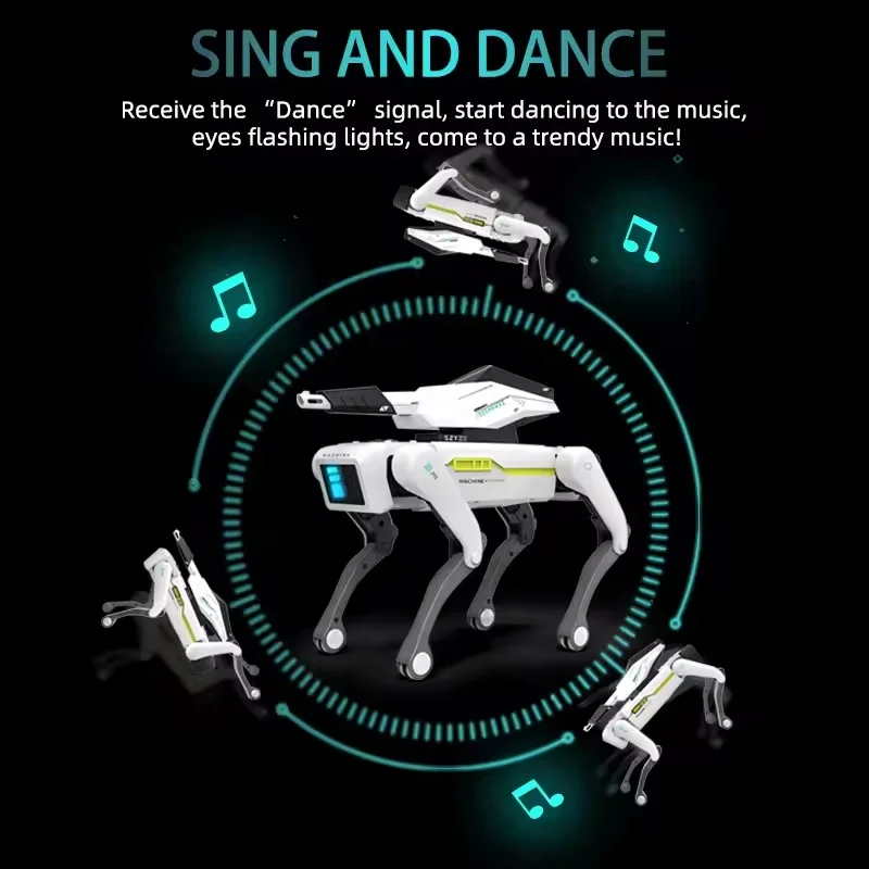 Support Action Programming AI Smart RC Robot Dog Toy Voice APP Remote Control Gesture Sensing Intelligent Stunt Mechanical Dog