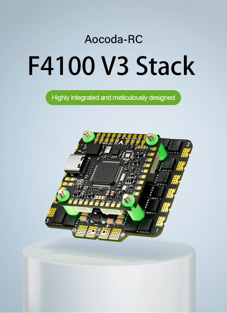 F4100 V3 Stack 100A AM32 ESC 8S STM32F405 ICM42688P for Heavy Lift FPV Drones 7 to 10inch Frames H77e754aa947c45bba8f1ff7e5f07bfd2L
