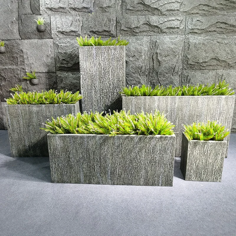 maceta grande de flores para interior y exterior caja de fibra decorativa para el hogar jardin patio villa guarderia buy interior grande de macetas