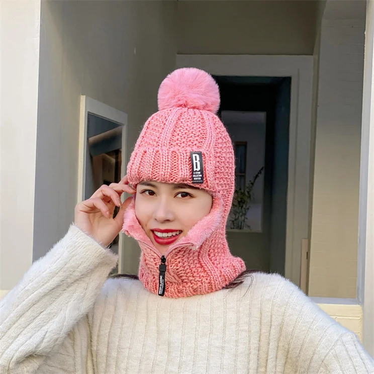 thick knit bobble hat