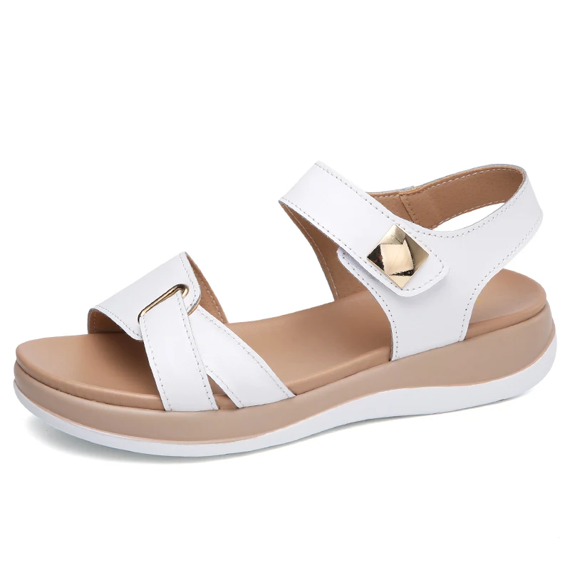 white low platform sandals