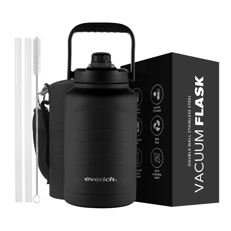 Индивидуальные 64oz 128 унций с двойными стенками из нержавеющей стали кувшин для воды пива ворчун больших бутылок 1 галлон разливного сумкой в