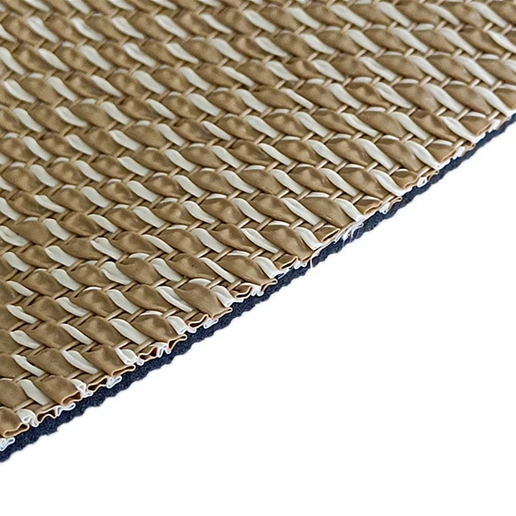 Fashion New Textilene-Design Anti Slip Woven Pvc Floor Carpet Mat for Living and Dining Room / Balcony / Office