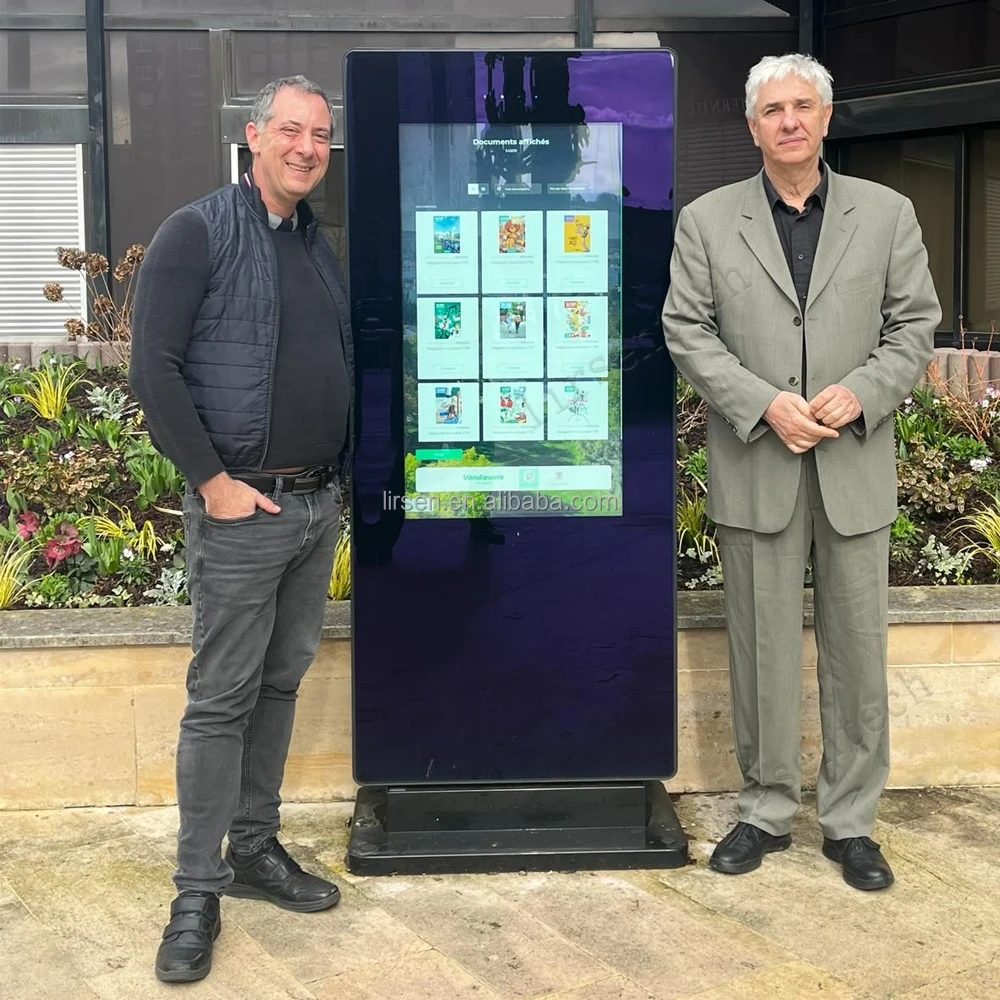 55 дюймов 4K LCD TFT наружная цифровая вывеска тотемная реклама интерактивный сенсорный экран киоск дисплеи