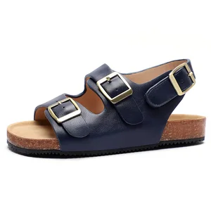 New Model PU Wooden Brand Soft Sole Casual Sandal for Boys and Girls Flat Bottom Beach Shoes for Summer and Autumn