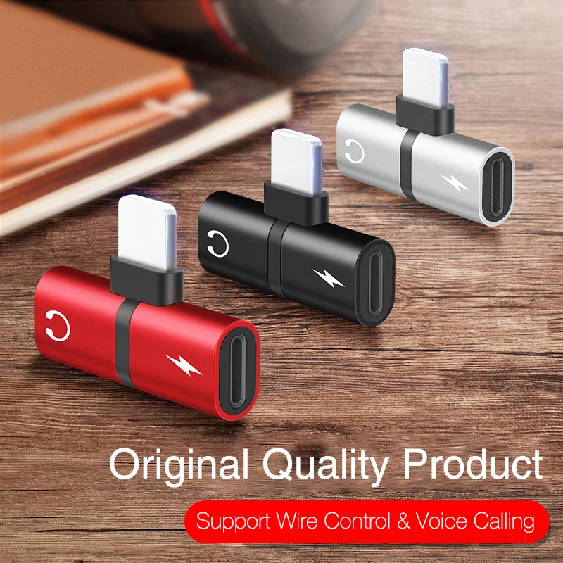 Адаптер 2 в 1 для наушников iphone XS MAX XR X 7 8 Plus 11 pro max