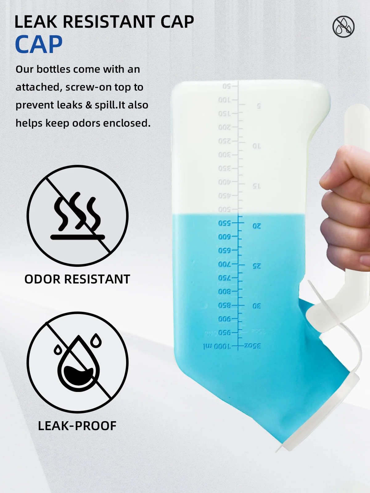 Wholesale Portable 1000mL Home Care Urinal Potty for Men Home Use Cham - product detail 4