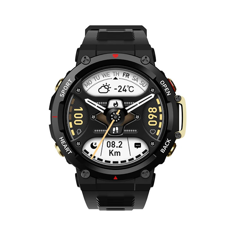 Montre de sport ZW25 NFC IP68 1.52 pouces écran 64M mémoire montre intelligente 2023 250mAh Assistant vocal reloj inteligente