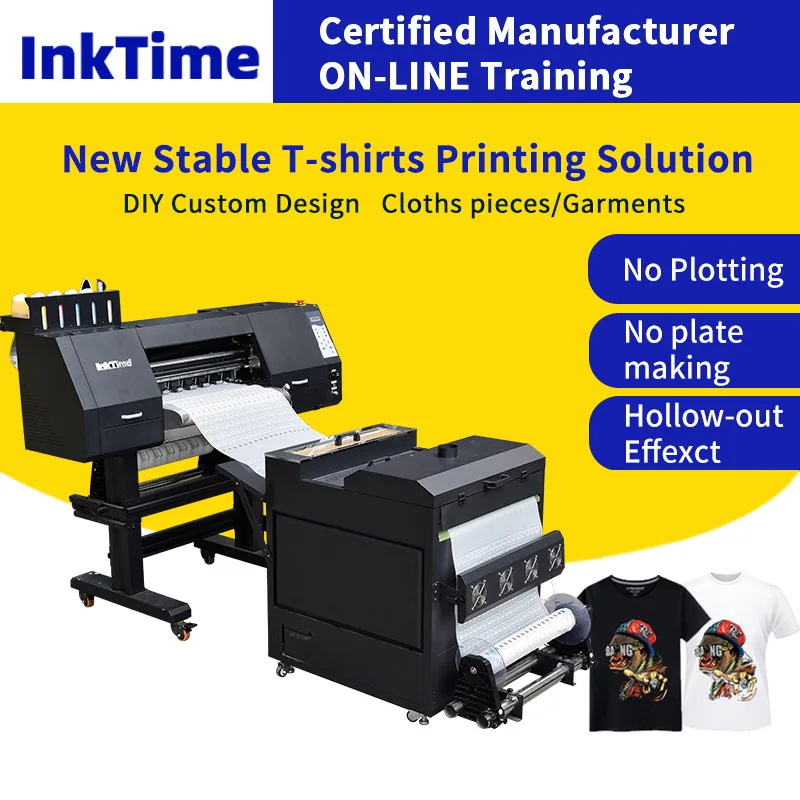 Принтер для печати на одежде и струйной печати, высокоскоростной цифровой двухсторонний DTF принтер для футболок, спортивной одежды, худи