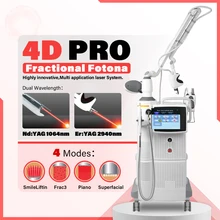 2024 Multifuncional 4D Pro CO2 Beauty Machine Tattoo Removal Skin Rejuvenation Hair Removal Fractional nd yag CO2 Laser Machine