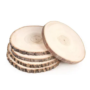 5 Pack handmade DIY Weddings Table Centerpieces 7-9 Inch Home Decor Round Rustic Wood Slices