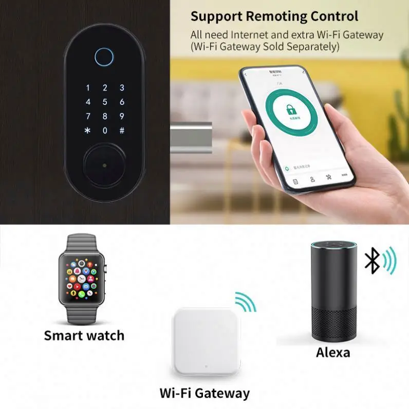 TTLOCK Automatic Smart Door Lock Pro Biometric Fingerprint Security Smart Lock Work