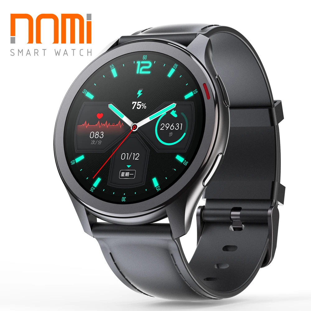 Fabrik 1,32 Zoll Metall volle runde dünne Thermometer Smartwatch