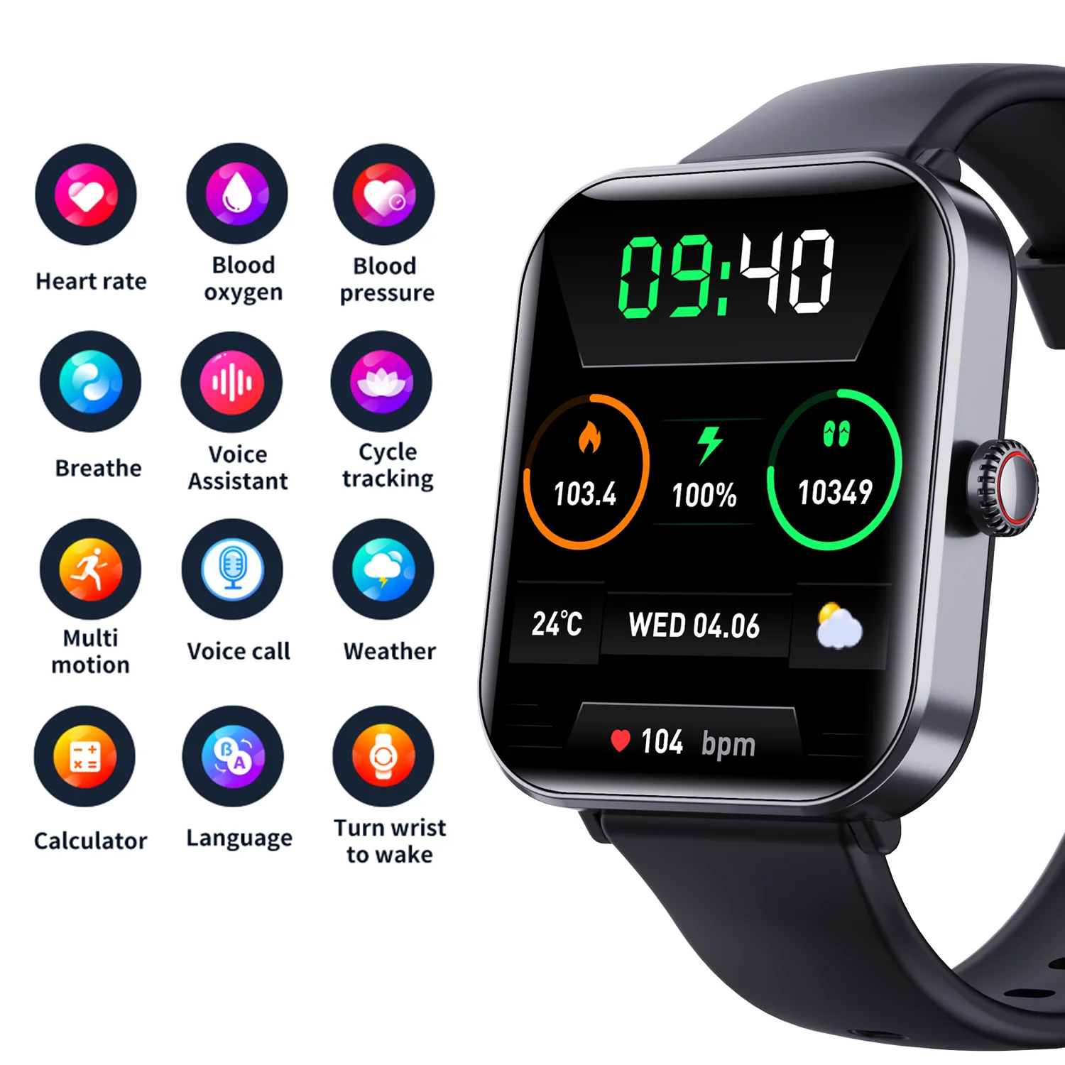With Sim Card 4G Large 2023  Display Waterproof Dual Camera Fitness Tracker for Women 12 in 1Phone Call Smart Watch
