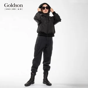 European Style Women's Slim Fit Winter Waterproof Windproof Bomber Jacket with Hood and Detachable Hat Elegant Classic Design