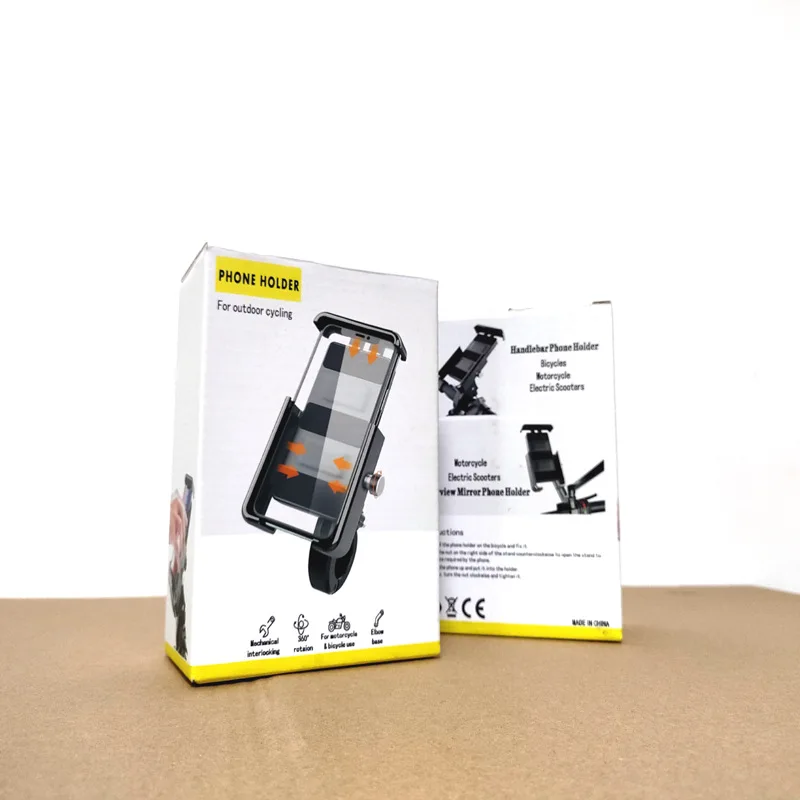 Aluminum Alloy Cycling Mobile Phone Holder 360 Rotation for Electric Bike & Motorcycle for Bicycle Parts