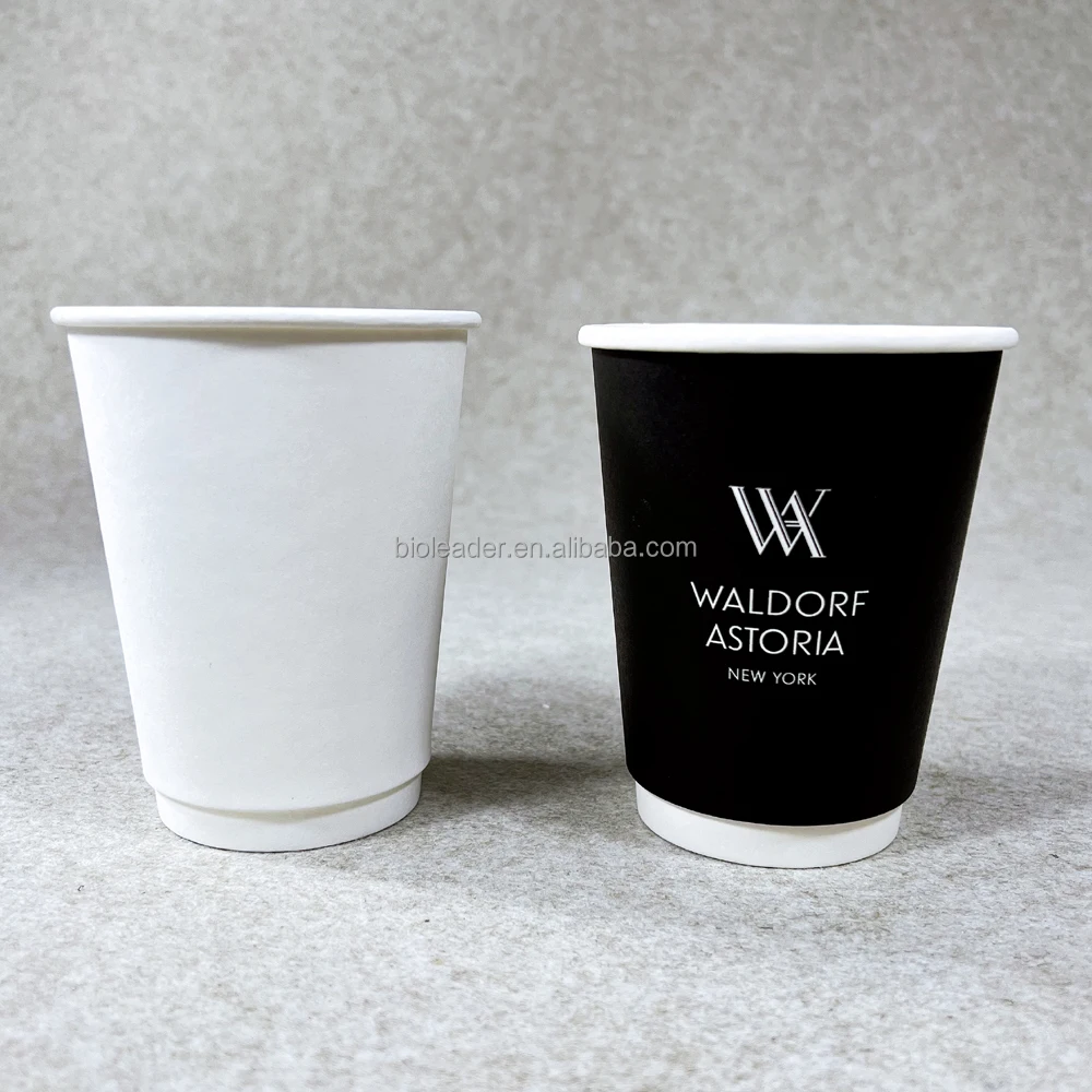 Biodegradable Disposable Single Double Wall Pla Coated Coffee Paper ...