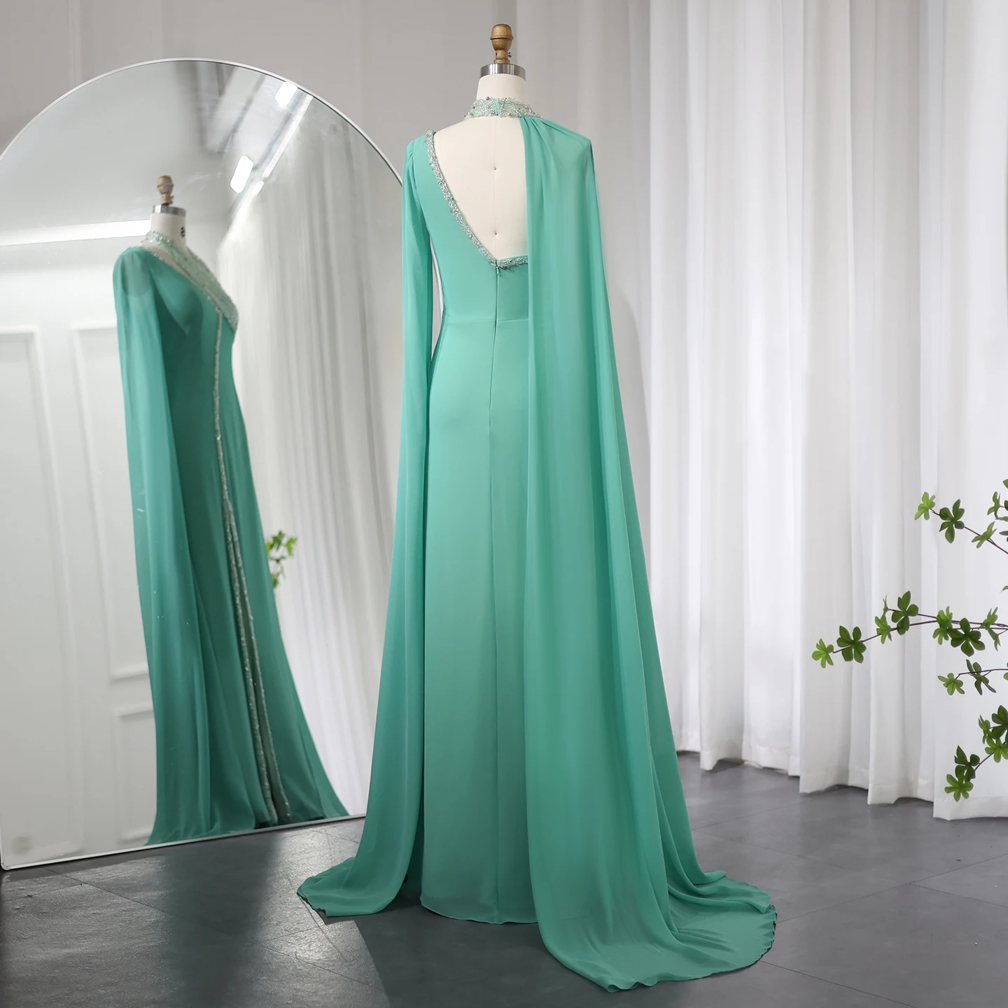 turquoise green dress Women's Turquoise Green Maxi Dress Blue / M