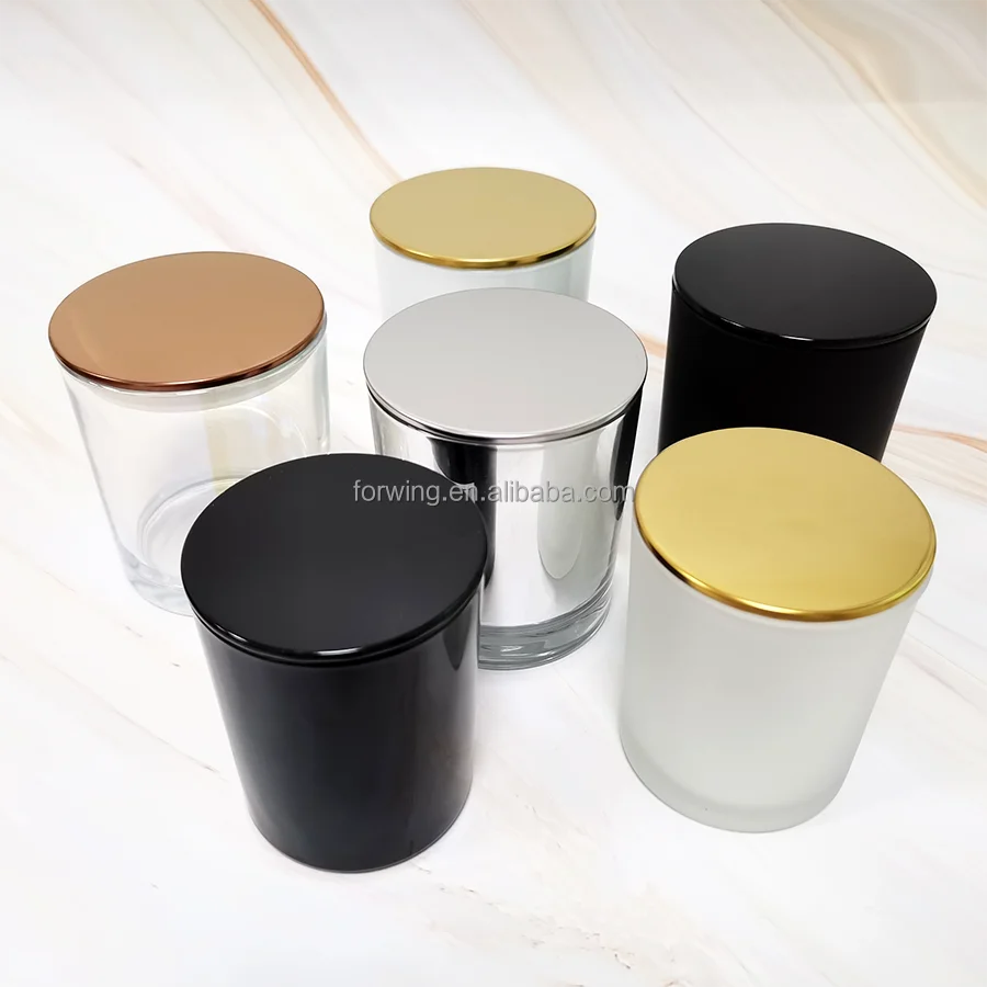 Luxury Metal Candle Lids Electroplated Stainless Steel Storage Jar Lids