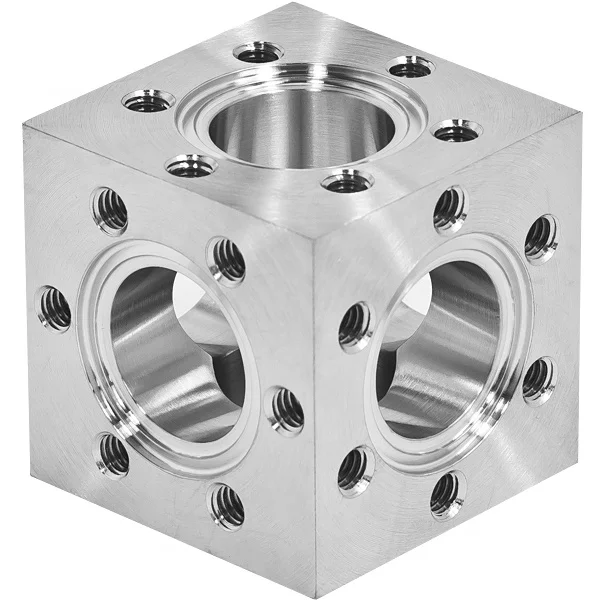 Vacuum Sanitary Conflat Conflate 6 Way Square Flange CF Stainless Steel Floor Tube A105 Flanges