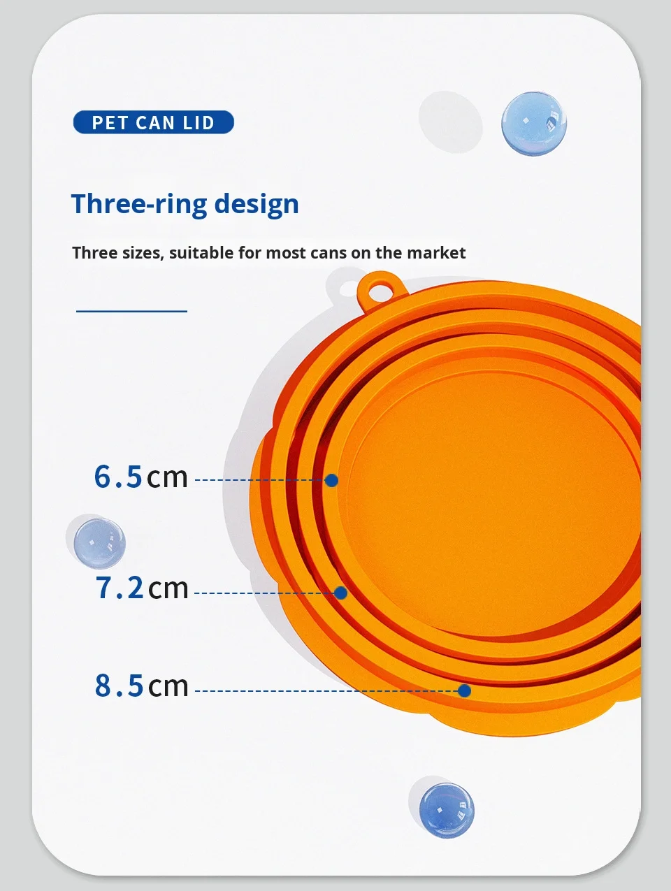 3-in-1 Fresh-keeping Silicone Cat Can Lid Leak-Proof Pet Bowl Sealing for Cats and Dogs supplier