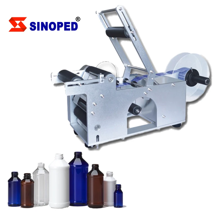 Lt50 полуавтоматическая машина для нанесения этикеток на круглые бутылки/полуавтоматический аппликатор для этикеток