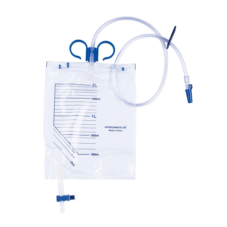 Медицинское устройство одноразовый роскошный дренажный мешок для мочи 2000 мл/4000 мл/5000 мл DEHP бесплатно