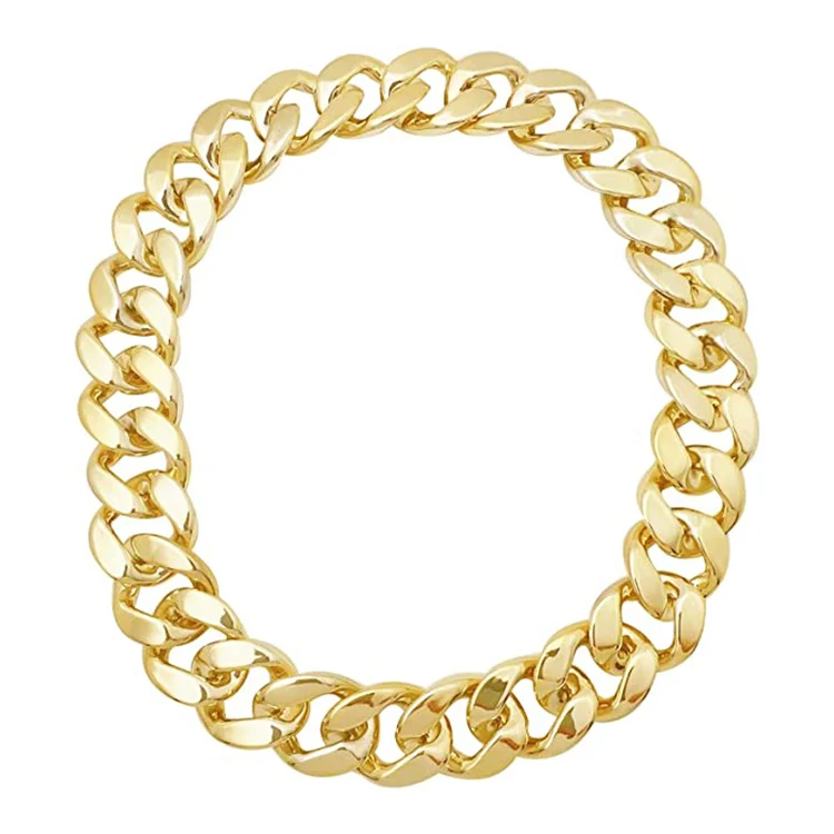 Men's Chunky Necklace - Rapper Fake Gold Chain 90s Hip Hop