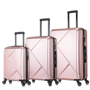 Wholesale Custom ABS Suitcase Luggage 3 Pieces Cheap Luggage Sets With 4 Rotating 360 Degree Wheels