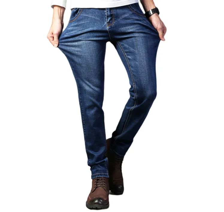 Fashion Jeans for Men Wholesale Jean Pants Slim Fit Men Designer Stretch Denim Blue and Black Jeans Men