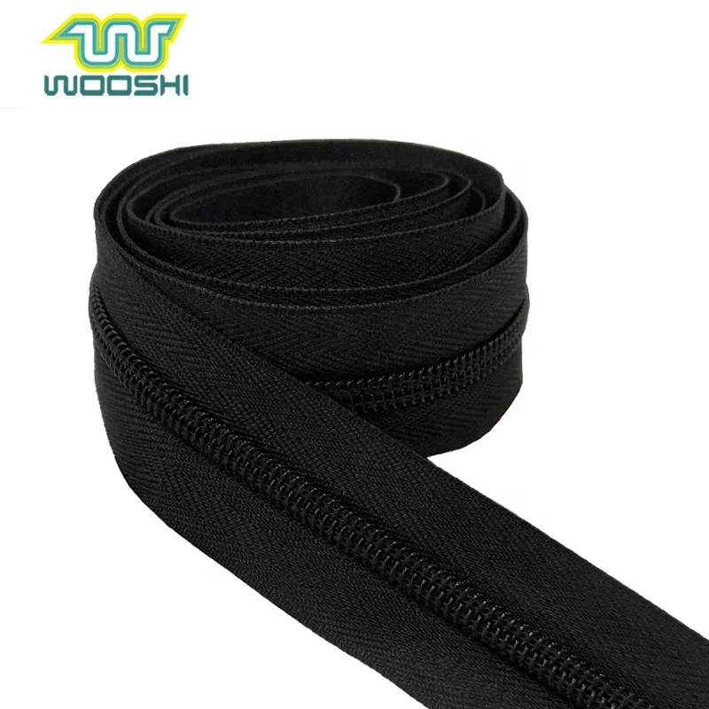 Black Plastic Sustainable Shoes Zipper Zippers Factories in