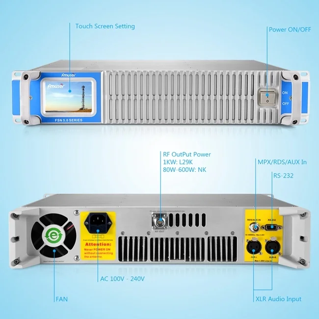Elenos1KW FM Radio Broadcast Transmitter