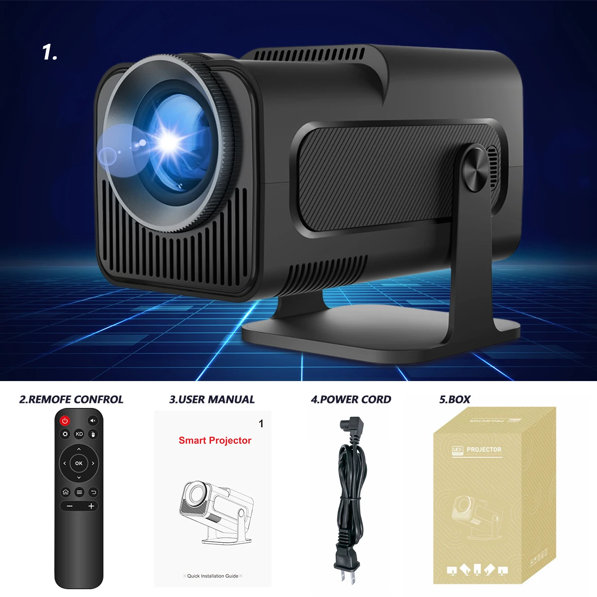 【美品】プロジェクター magcubic hy320 Magcubic HY320 NTV Netflix-Certified Projector – Android 13